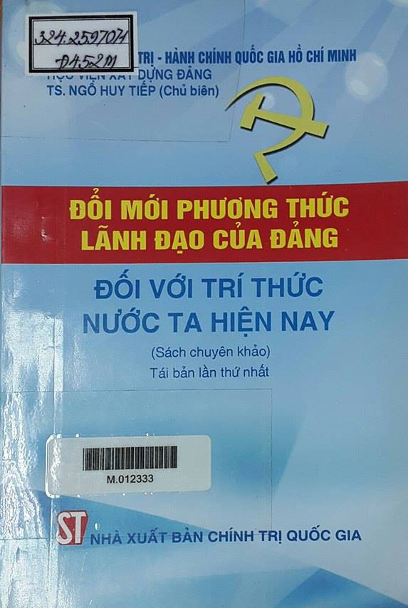 Đổi mới phương thức lãnh đạo của Đảng đối với trí thức nước ta hiện nay.