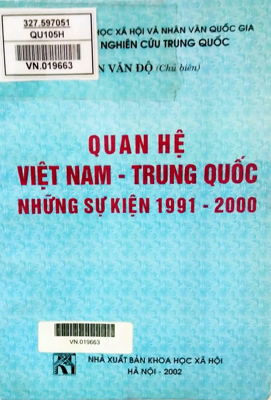 Quan hệ Việt Nam – Trung Quốc những sự kiện 1991 – 2000