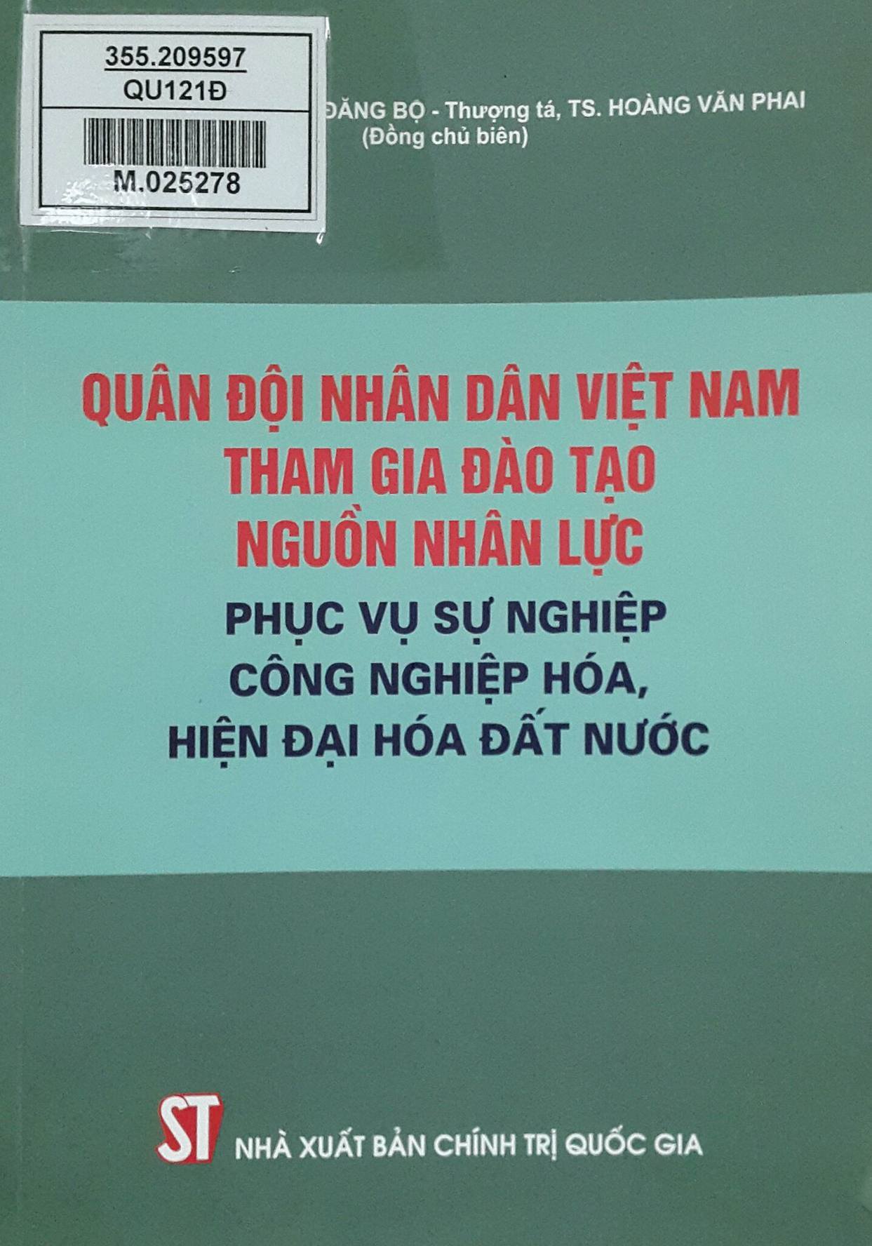 Quân đội nhân dân Việt Nam tham gia đào tạo nguồn nhân lực