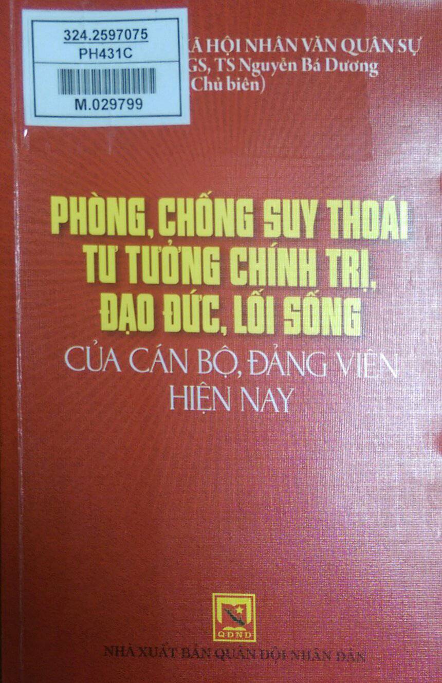 Phòng, chống suy thoái tư tưởng chính trị, đạo đức, lối sống của cán bộ, đảng viên hiện nay