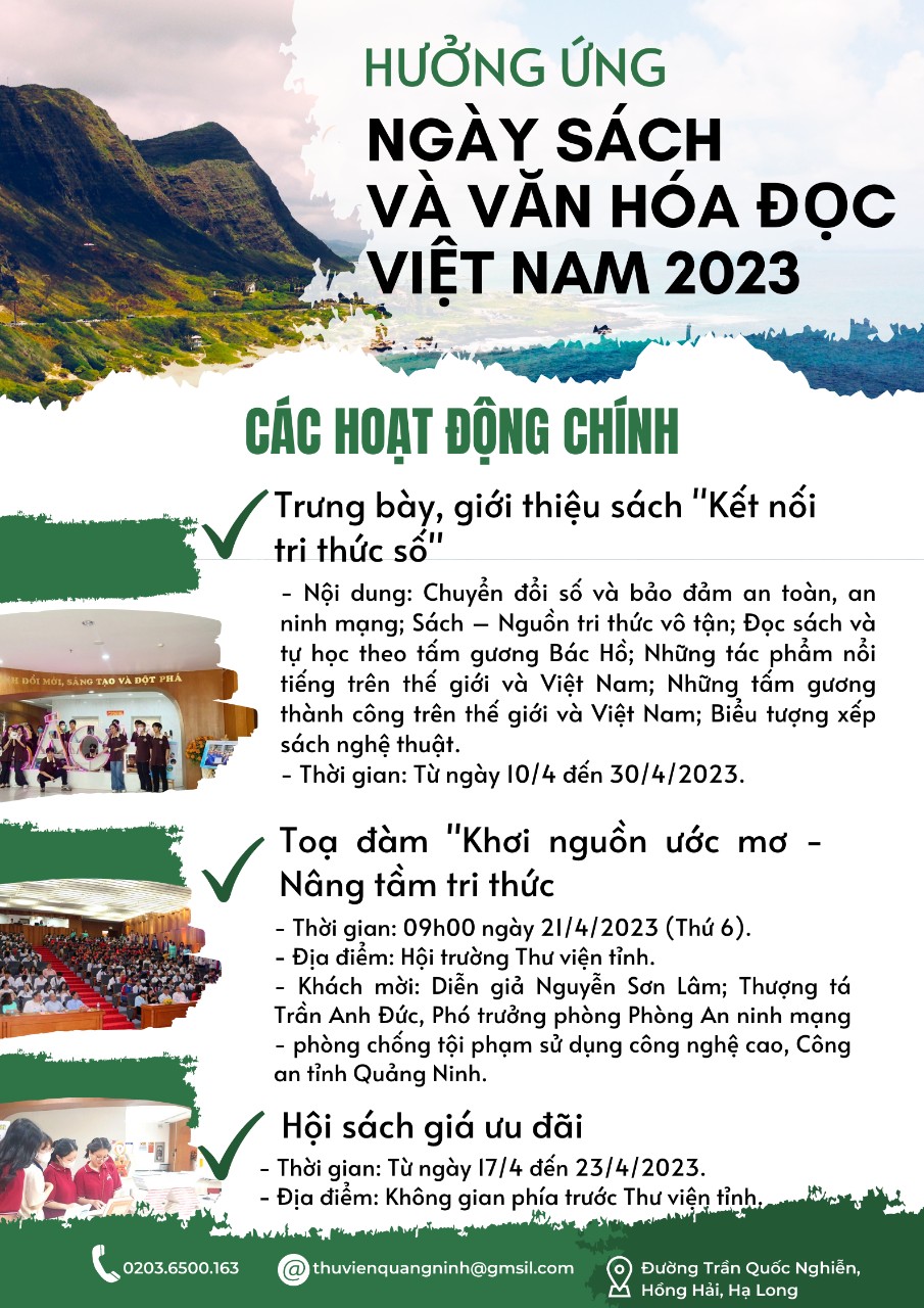 Thông báo về việc tổ chức các hoạt động hưởng ứng Ngày sách và Văn hóa đọc Việt Nam năm 2023