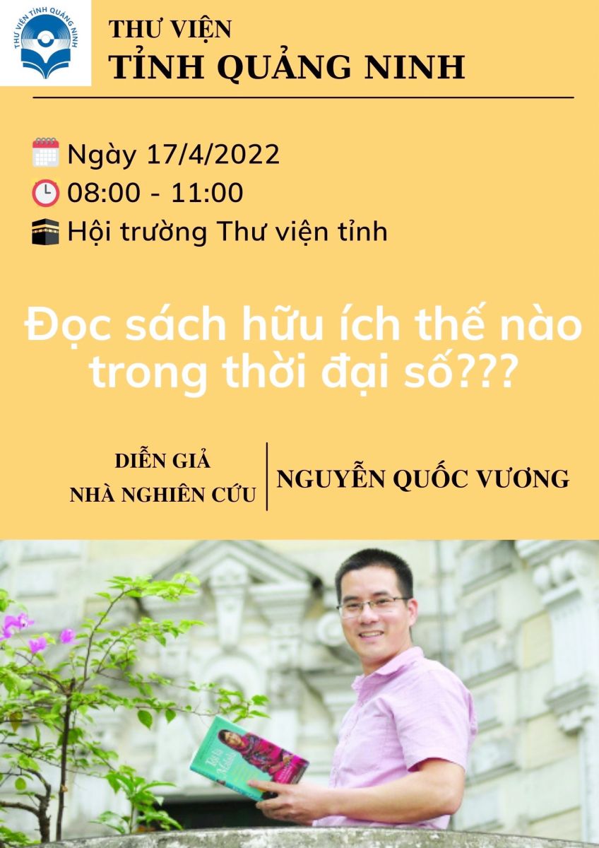 Thông báo: Chương trình giao lưu với Diễn giả - Nhà nghiên cứu Nguyễn Quốc Vương