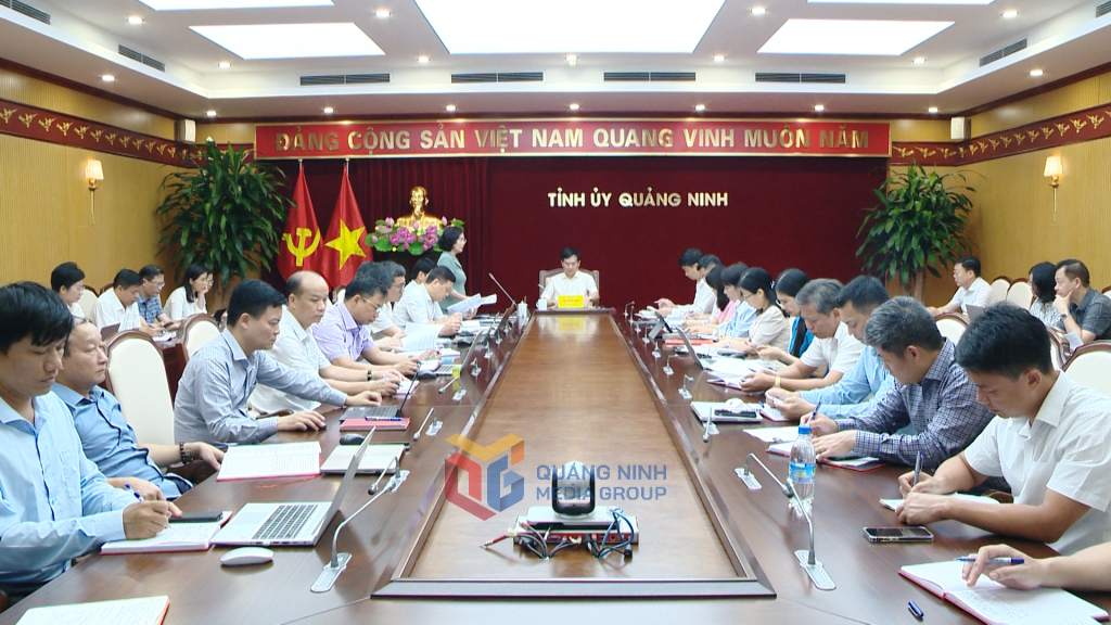 Thường trực Tỉnh ủy làm việc với tổ giúp việc, theo dõi, hướng dẫn công tác Đại hội