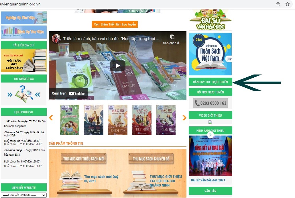 THÔNG BÁO ĐĂNG KÝ THẺ TRỰC TUYẾN