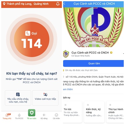 Khuyến cáo người dân cài đặt App Báo cháy 114 và theo dõi, quan tâm Zalo “Cục Cảnh sát PCCC và CNCH”